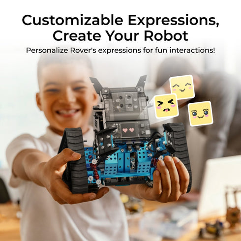 青青伊人 mBot2 Rover 肉妇春潮干柴烈火myfduccics Kit: Kid's Interactive Emo 肉妇春潮干柴烈火myfducc for Coding Learning and Outdoor Play